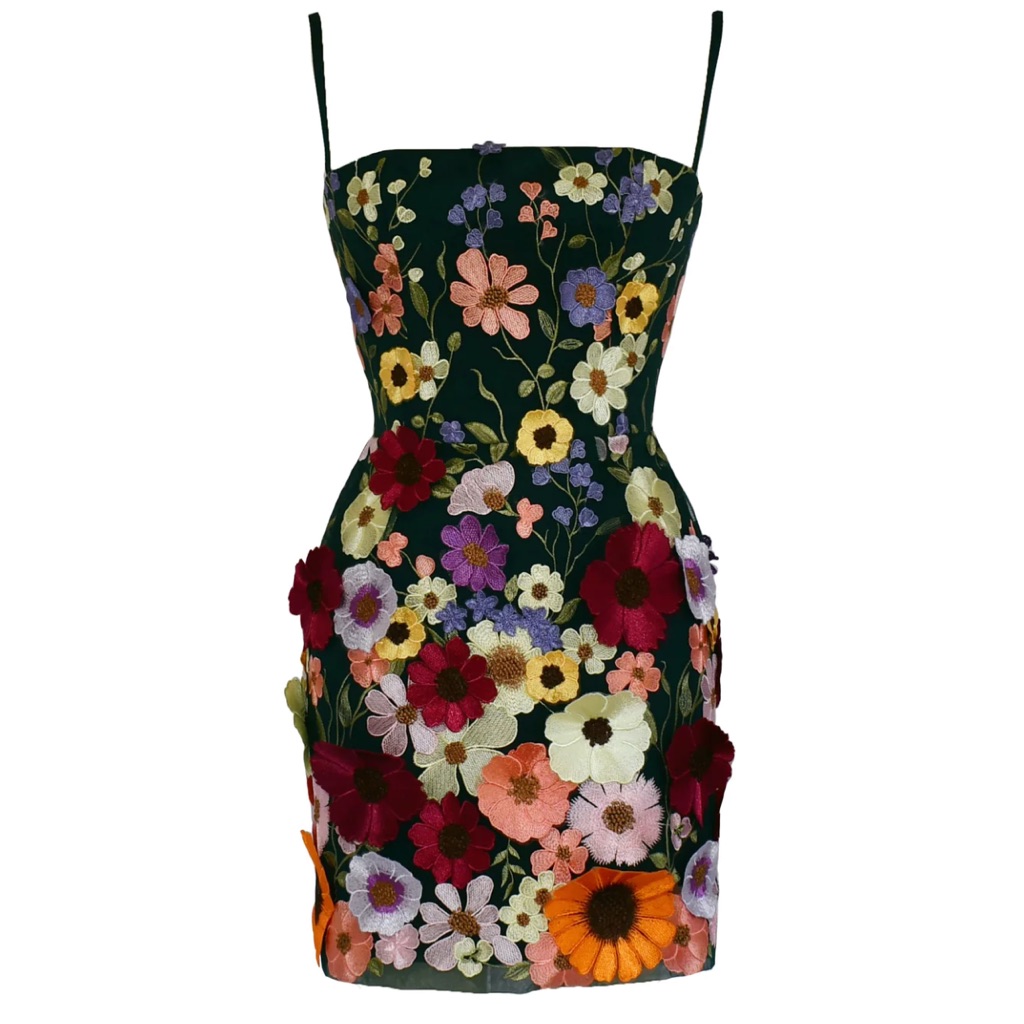 Nwt Helsi Hilma Green Floral Mini Dress